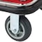 Global Industrial Silver Stainless Steel Bellman Cart, Straight Uprights, 6 Rubber Casters, 41-1/4L x 24W x 73H 985116SL - alternate 2